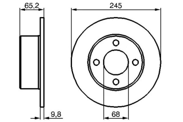Диск заднього гальма 0986478073 BOSCH