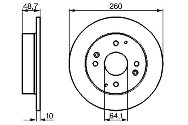 Задні дискові гальма 0986478172 BOSCH