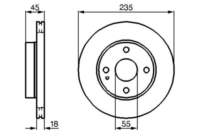 Гальмо дискове переднє 0986478241 BOSCH