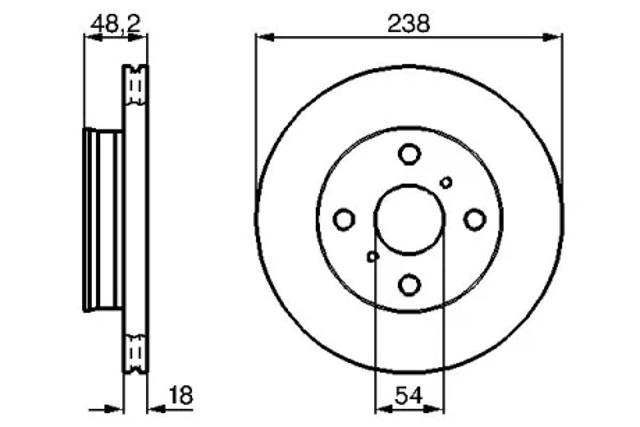 Диск переднього гальма 0986478385 BOSCH