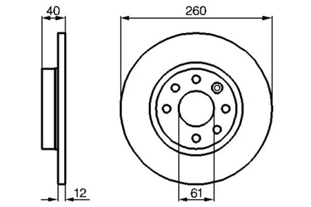 Диск переднього гальма 0986478386 BOSCH