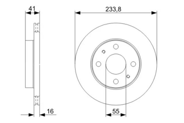 Диск переднього гальма 0986479352 BOSCH