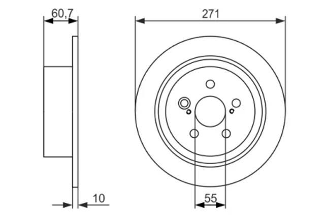 Задні дискові гальма 0986479613 BOSCH