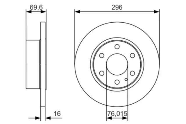 Задні дискові гальма 0986479A51 BOSCH