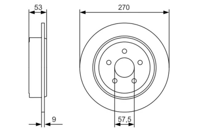Диск заднього гальма 0986479A79 BOSCH