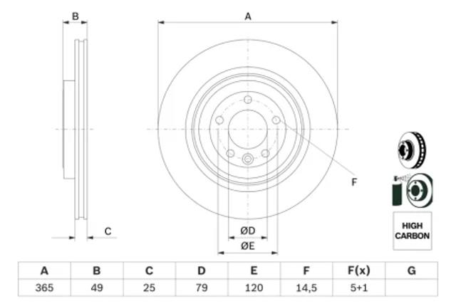 Дискові гальма 0986479F68 BOSCH