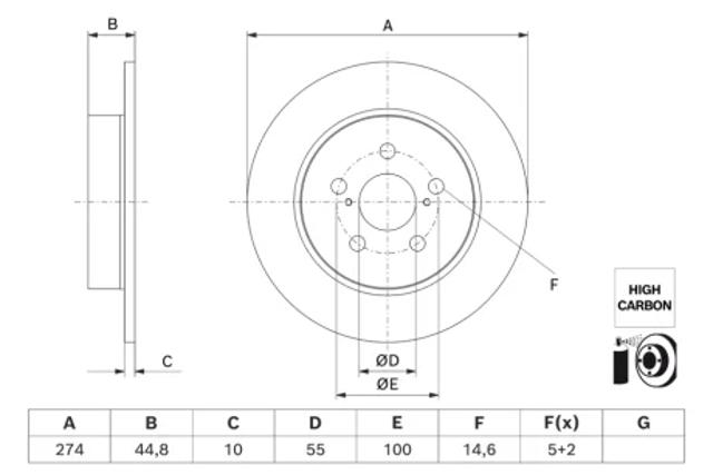 Дискові гальма 0986479H63 BOSCH