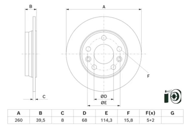 Дискові гальма 0986479H69 BOSCH