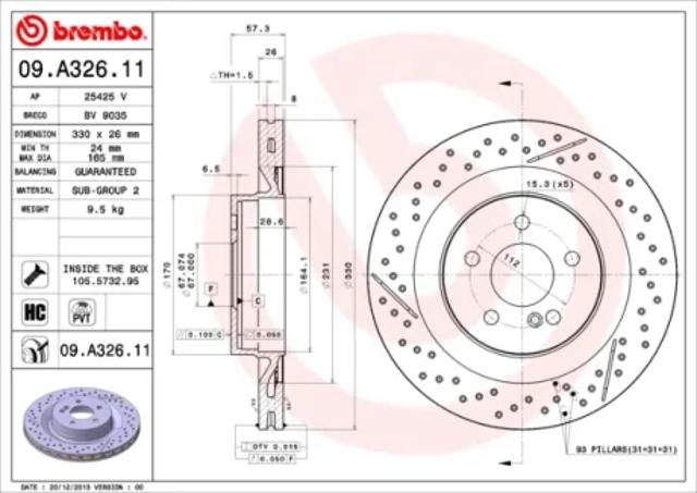 Дискові гальма 09A32611 BREMBO