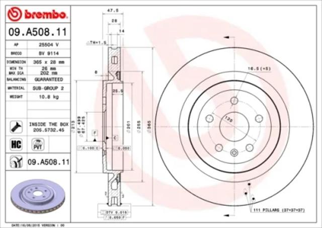 Дискові гальма 09A50811 BREMBO