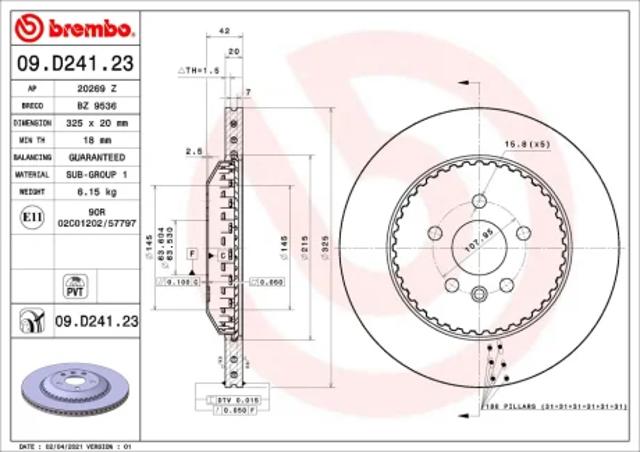 Дискові гальма 09D24123 BREMBO