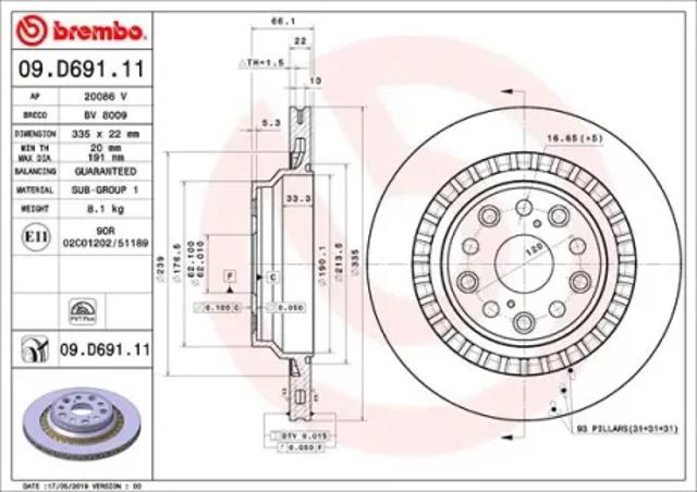 Дискові гальма 09D69111 BREMBO