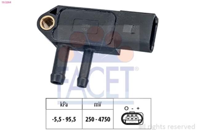 Датчик тиску вихлопних газів 103264 FACET