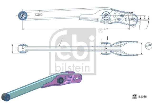 Важіль задньої підвіски поперечний 182068 FEBI