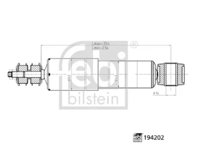 Стойка амортизатора передняя 194202 FEBI