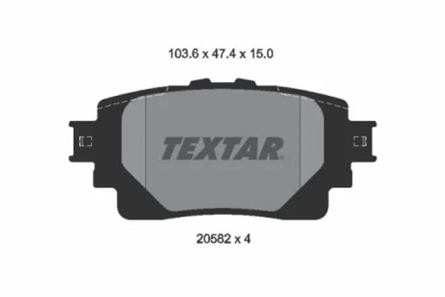 Задні колодки 2058201 TEXTAR
