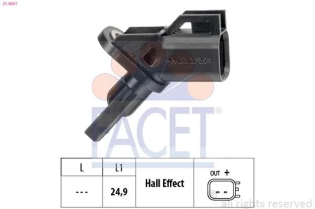 Датчик ABS передній 210001 FACET