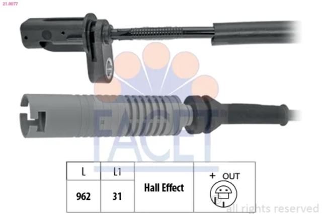 Датчик АБС (ABS) задній 210077 FACET