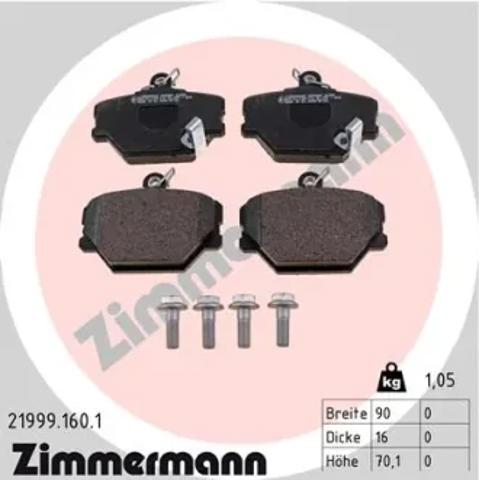 Гальмівні колодки 219991601 ZIMMERMANN
