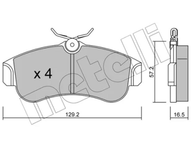 Передні гальмівні колодки 2201230 METELLI