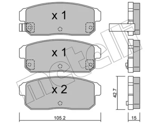 Колодки на гальмо задній дисковий 2207330 METELLI
