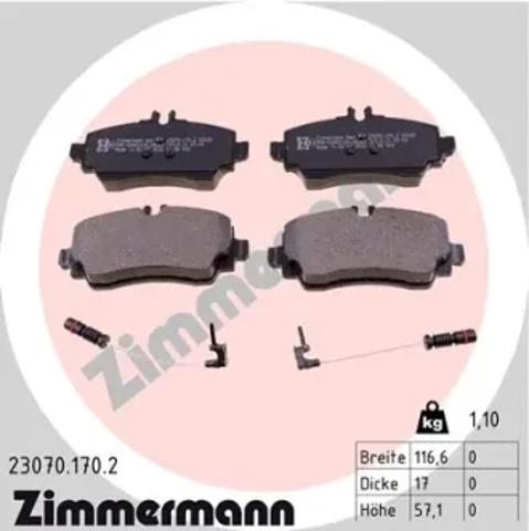 Дискові гальма 230701702 ZIMMERMANN