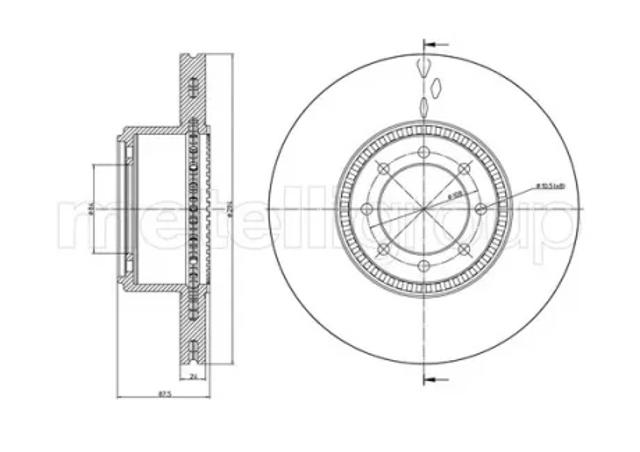 Диск заднього гальма 230994C METELLI