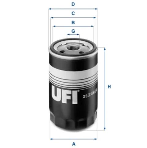 Фільтр масляний грубої очистки (повнопотоковий ф.) 2324900 UFI