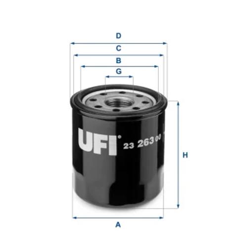 Фільтр масляний грубої очистки (повнопотоковий ф.) 2326300 UFI
