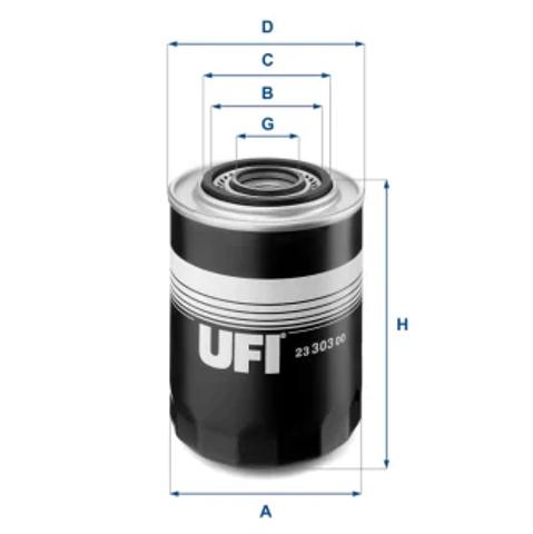 Фільтр масла 2330300 UFI
