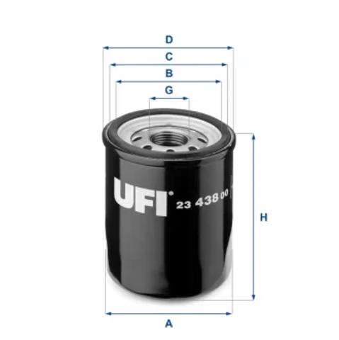 Фільтр масла 2343800 UFI