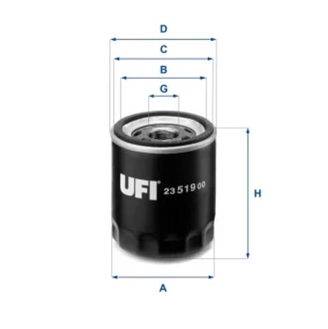 Фільтр очищення масла відцентровий 2351900 UFI