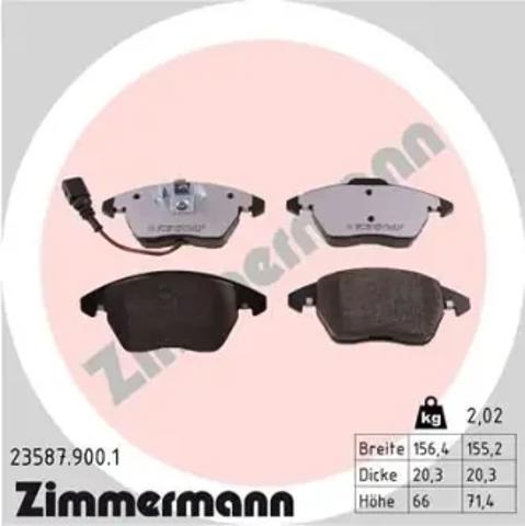 Колодки передні 235879001 ZIMMERMANN