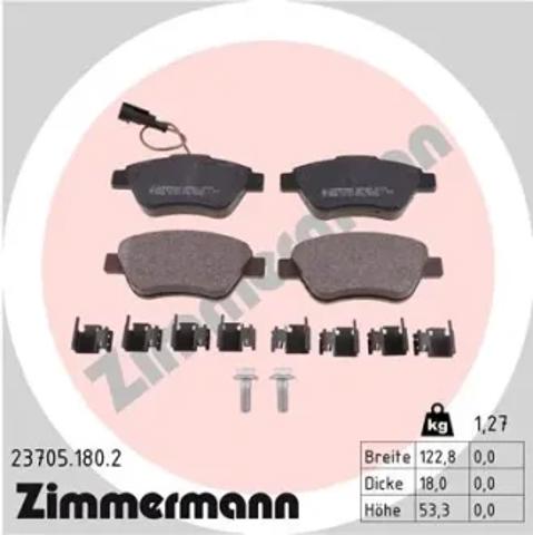 Гальмівні колодки 237051802 ZIMMERMANN