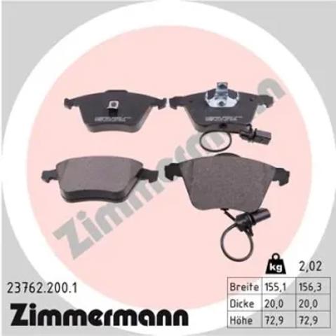 Колодки передні 237622001 ZIMMERMANN