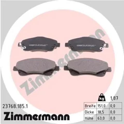 Тормозні колодки 237681851 ZIMMERMANN