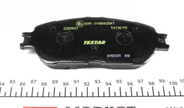 Колодки гальмівні передні, дискові 2385501 TEXTAR