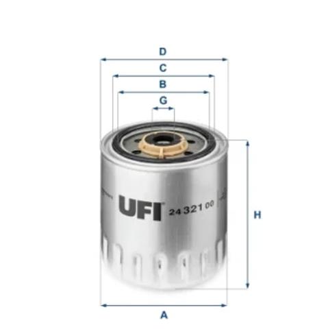 Фільтр тонкого очищення палива 2432100 UFI