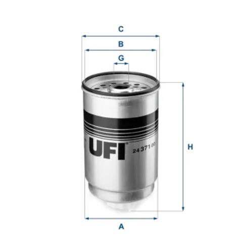 Фільтр-відстійник палива грубої очистки 2437100 UFI