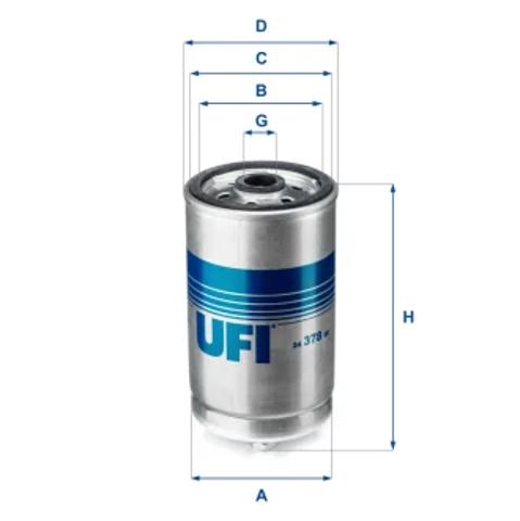 Фільтр тонкого очищення палива 2437800 UFI