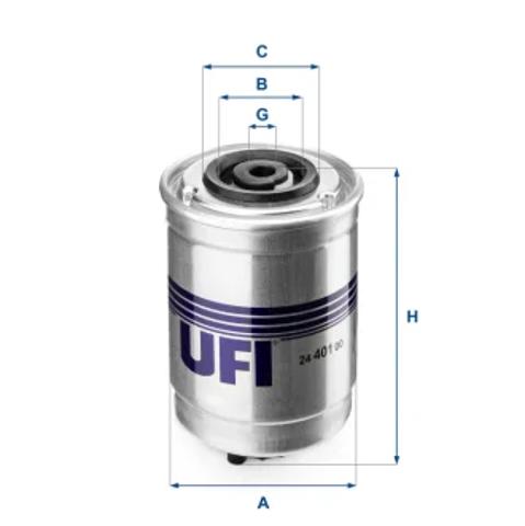 Фільтр-відстійник палива грубої очистки 2440100 UFI