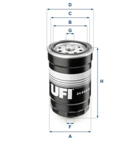 Фільтр-відстійник палива грубої очистки 2444300 UFI