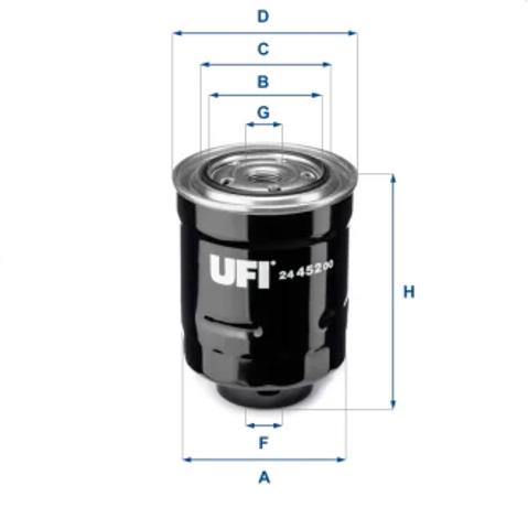 Фільтр тонкого очищення палива 2445200 UFI