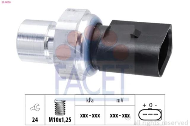 Клапан тиску кондиціонера 250026 FACET