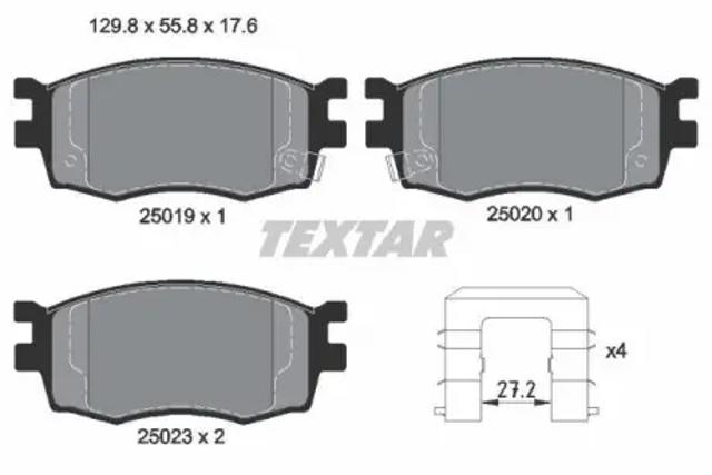 Гальмівні колодки 2501901 TEXTAR
