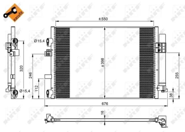 Радіатор кондиціонера 350209 NRF