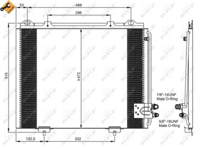 Радіатор кондиціонера 35228 NRF