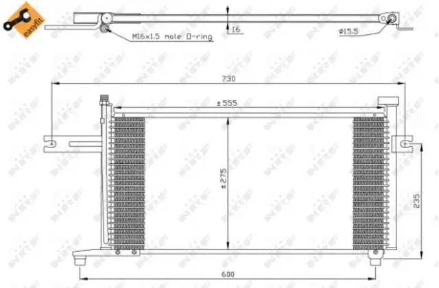 Радіатор охолодження кондиціонера 35315 NRF