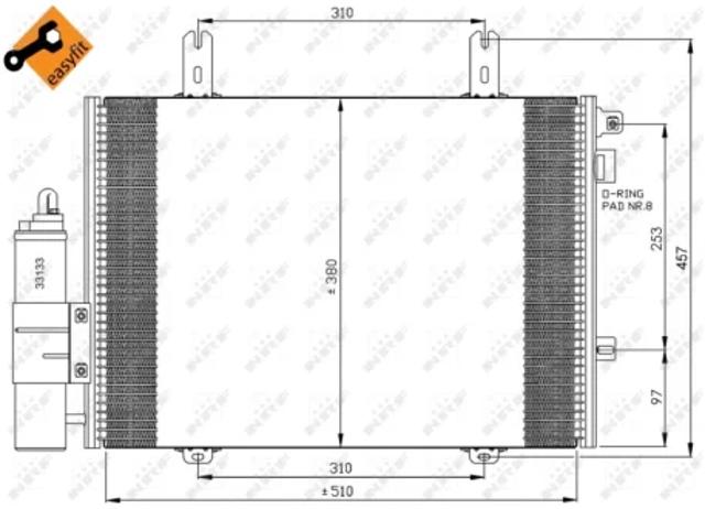 Конденсатор кондиціонера 35353 NRF