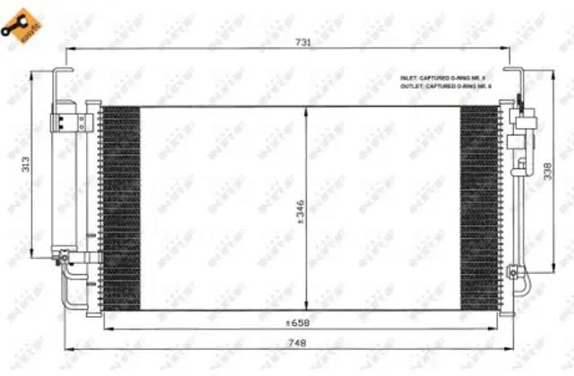Радіатор охолодження кондиціонера 35473 NRF